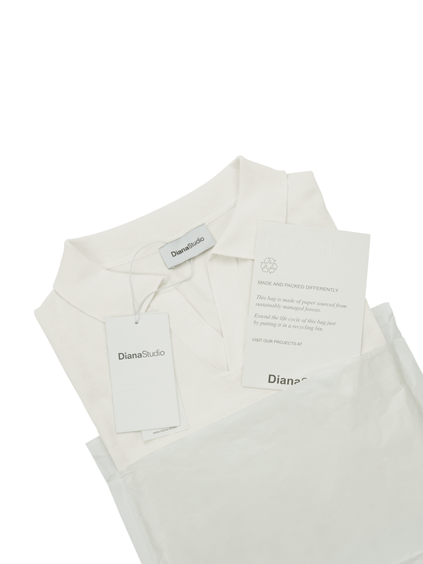 Polo senza bottoni in Lino