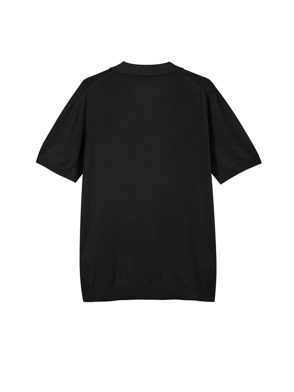 Polo senza bottoni in Lino