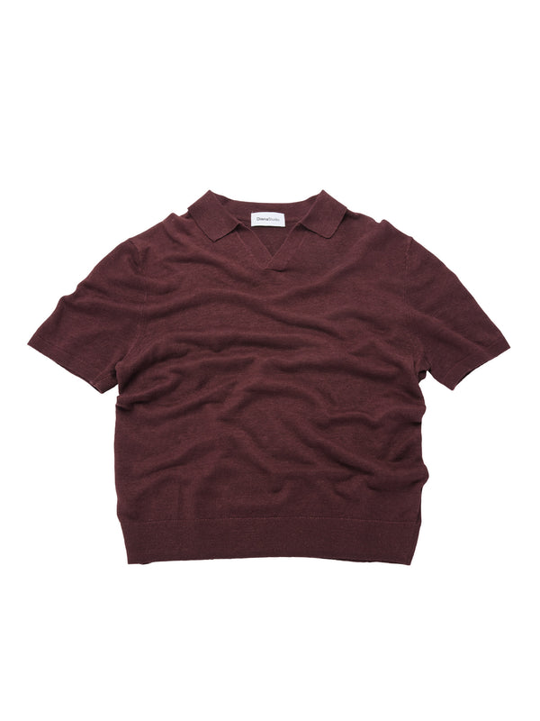 Polo senza bottoni in Lino