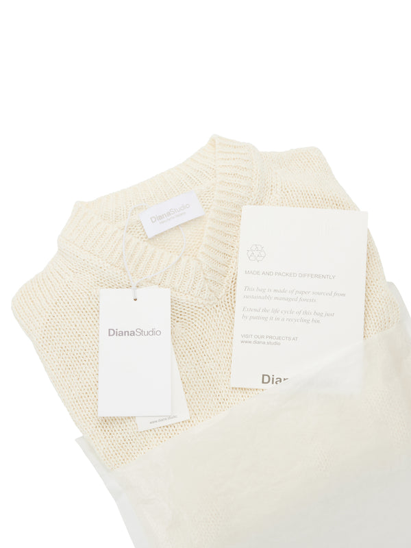 Scollo a V in Lino e Seta