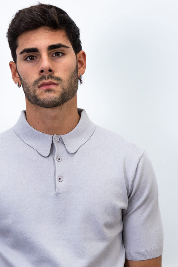 Polo Rasata in Maglia - Variante Grigio / Perla - Immagine 2