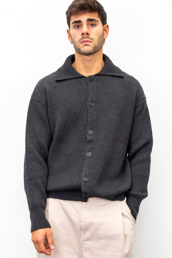 Giacca con bottoni in Lana Merino Extrafine