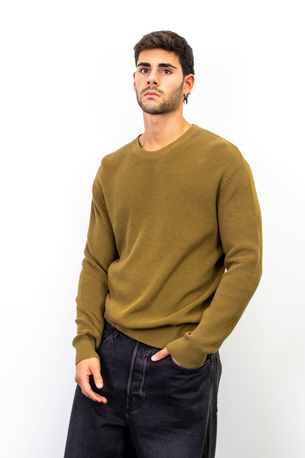 Girocollo in Maglia Perlata - Variante Verde Military - Immagine 2