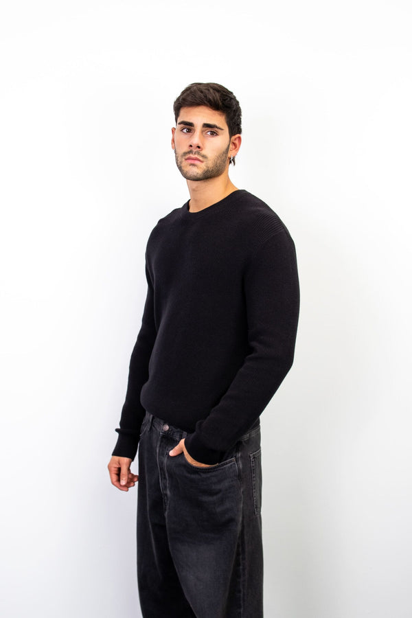 Girocollo in Maglia Perlata - Variante Nero - Immagine 2