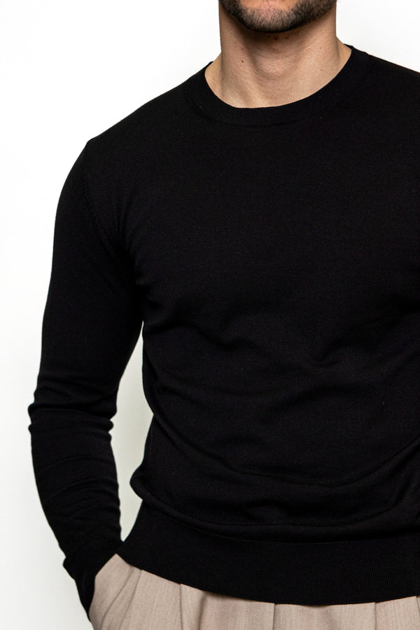 Girocollo in Cotone Leggero - Variante Nero - Immagine 5