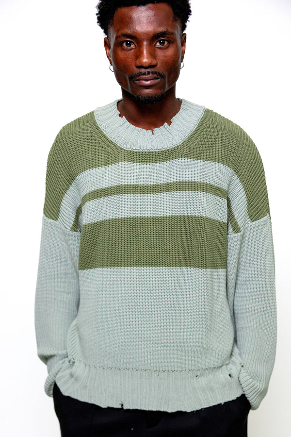 Girocollo in maglia Bicolor con Rotture - Immagine 5