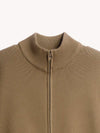 Giacca Zip in Maglia Rasata in Cotone