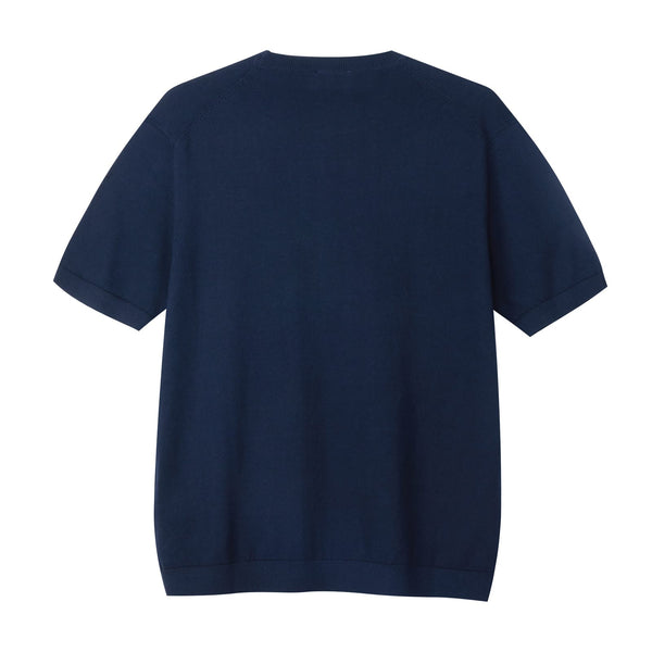 T-Shirt in Maglia - Variante Blu Navy - Immagine 2