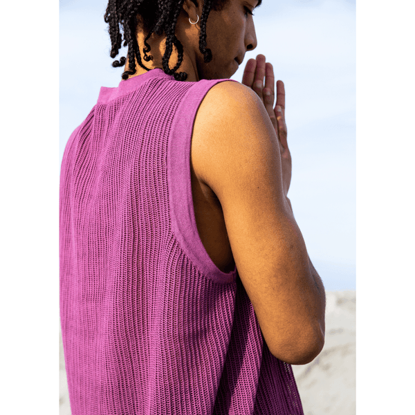 Gilet Traforato in Maglia - Variante Viola - Immagine 3