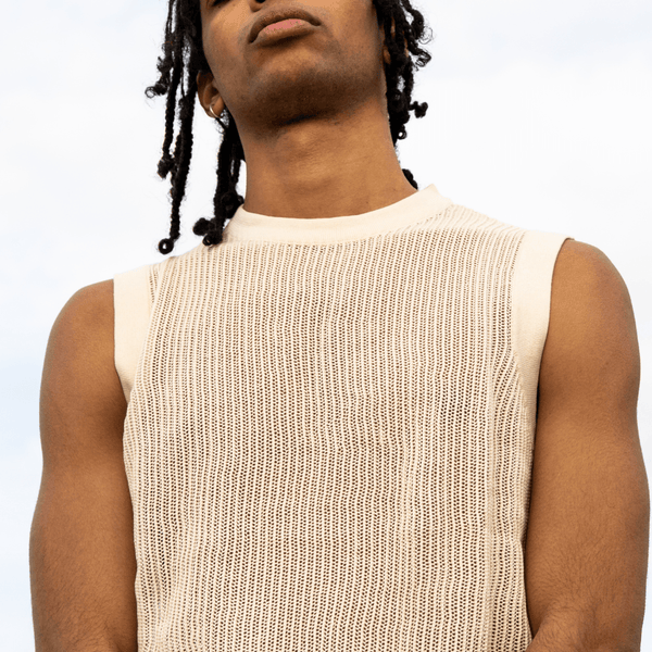 Gilet Traforato in Maglia - Variante Ecru - Immagine 2