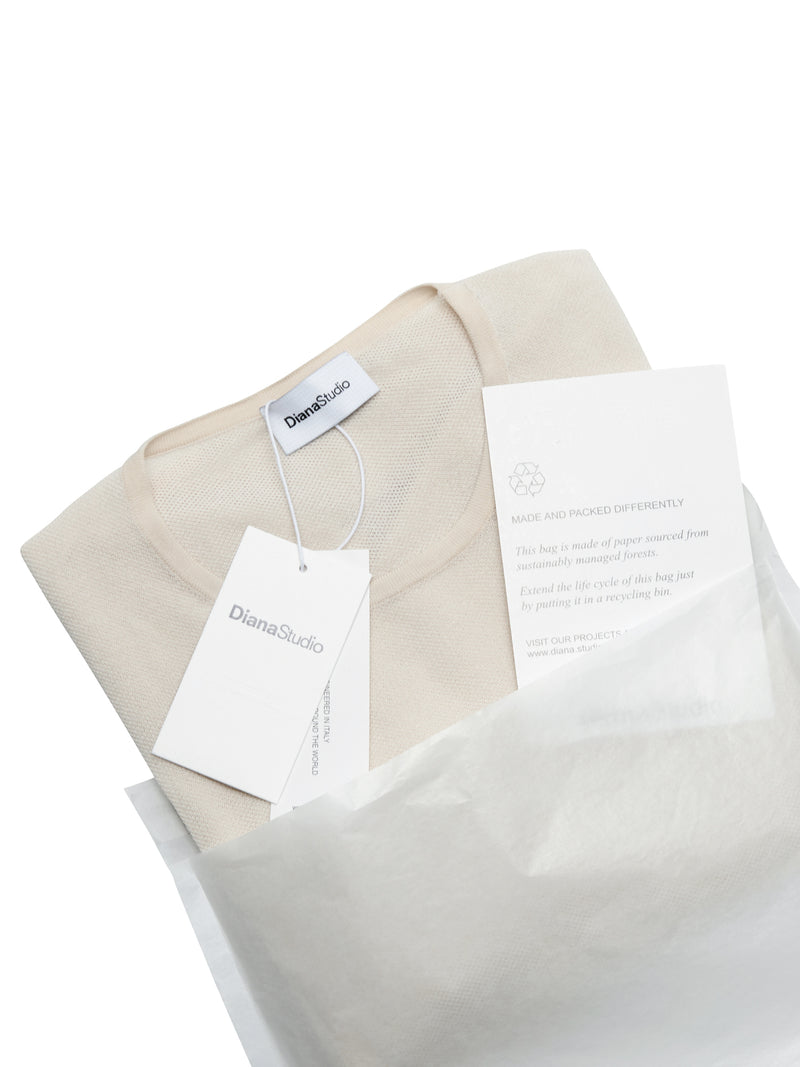 T-shirt in Cotone crêpe con microstruttura