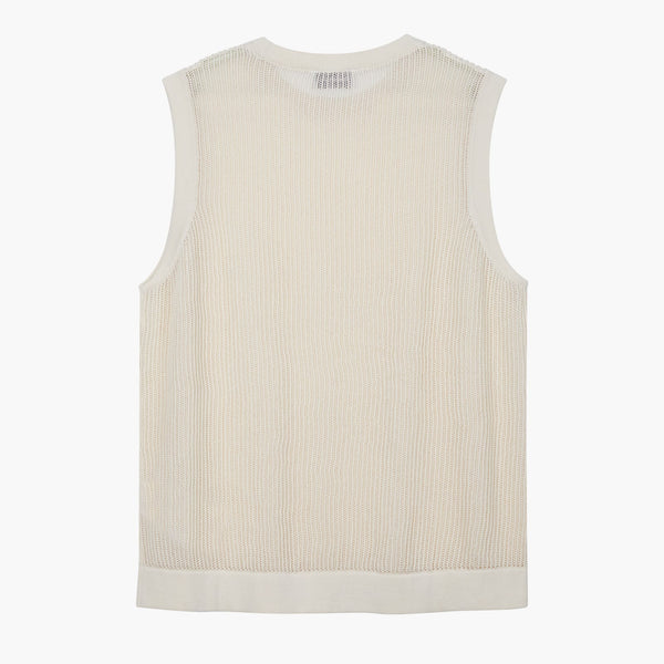 Gilet Traforato in Maglia - Variante Ecru - Immagine 4