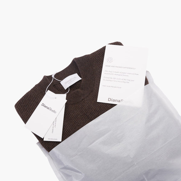 Girocollo in Cashmere - Variante Tabacco/Marrone - Immagine 6