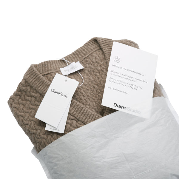 Scollo a V in punto canestro in Cashmere e Lana