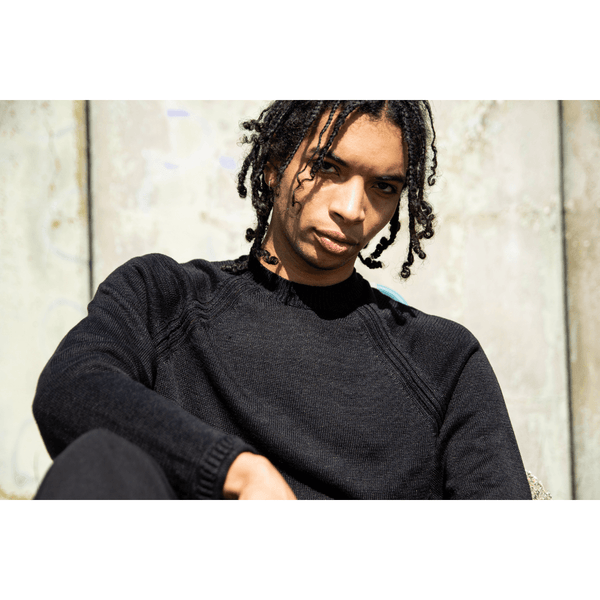 Girocollo in 100% Lino, Fatto in Italia - Variante Nero - Immagine 3