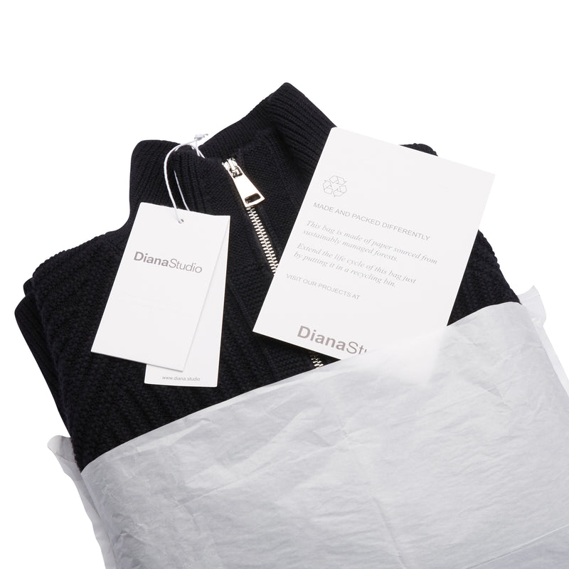 Giacca zip in Lana Merino extrafine