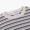 Girocollo traforato in Maglia - Variante Ecru/Grigio/Violet - Immagine 5