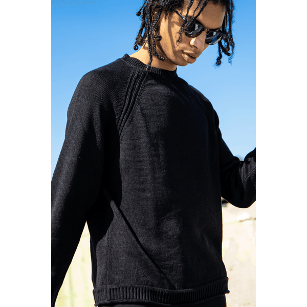 Girocollo in 100% Lino, Fatto in Italia - Variante Nero - Immagine 2