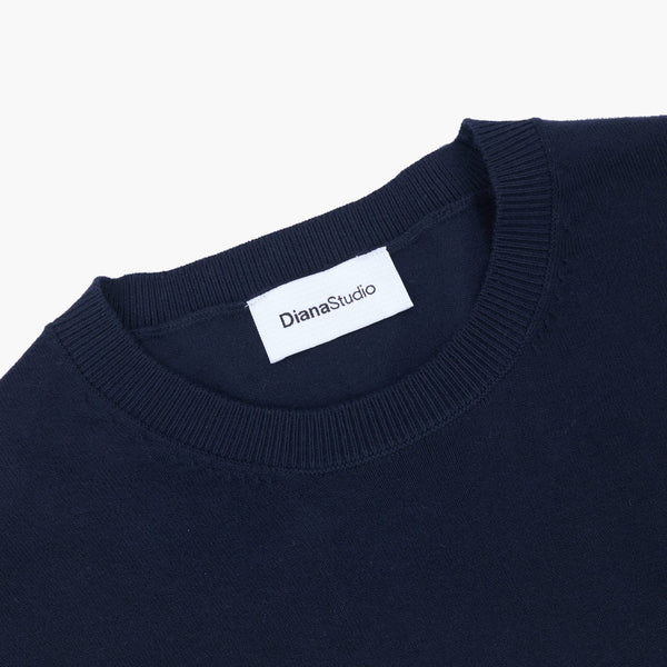 T-Shirt in Maglia - Variante Blu Navy - Immagine 3