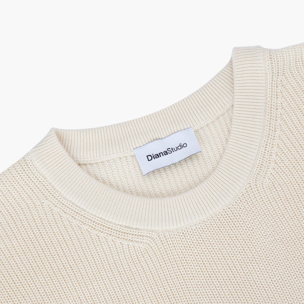 Girocollo in Maglia Perlata - Variante Ecru - Immagine 3