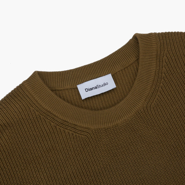 Girocollo in Maglia Perlata - Variante Verde Military - Immagine 3