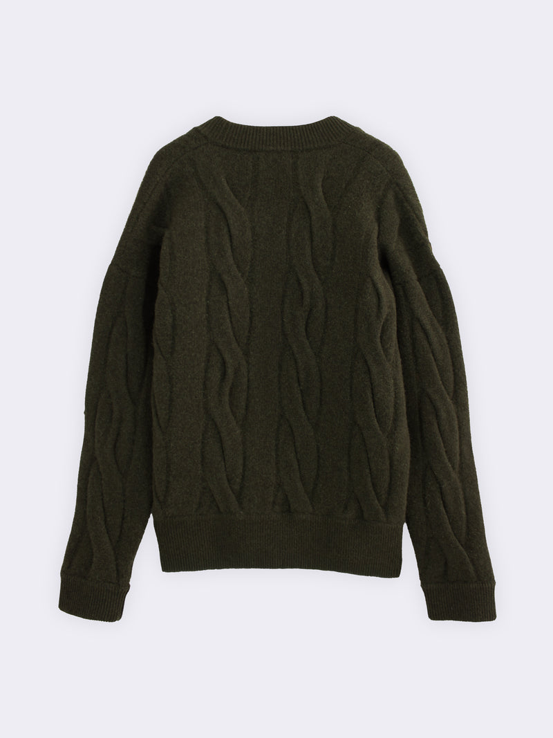 Cardigan aus reiner Wolle mit Filzeffekt