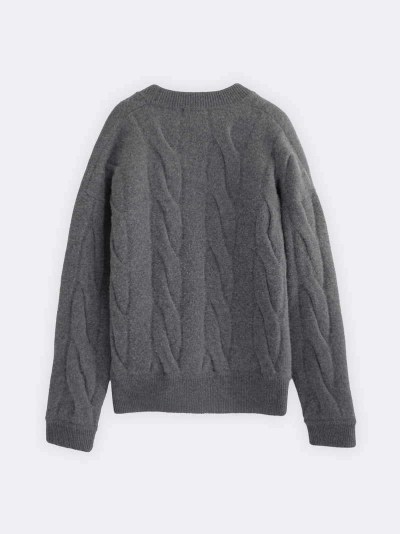 Cardigan aus reiner Wolle mit Filzeffekt