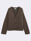 Cardigan in Alpaca blend con taglio vivo