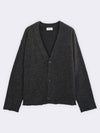 Cardigan in Alpaca blend con taglio vivo