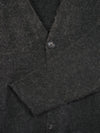 Cardigan in Alpaca blend con taglio vivo