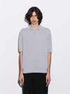 Polo in Cotone crêpe con microstruttura