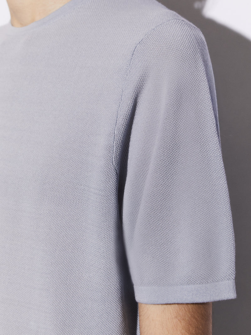 T-shirt in Cotone crêpe con microstruttura