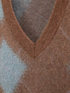 Argyle-Weste aus Superkid-Mohair