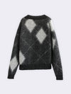Cardigan aus Superkid-Mohair mit Argyle-Muster