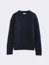 Boxy crew-neck sweater in pure wool