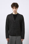 Cardigan in Alpaca blend con taglio vivo