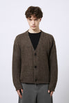 Cardigan in Alpaca blend con taglio vivo