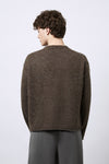 Cardigan in Alpaca blend con taglio vivo