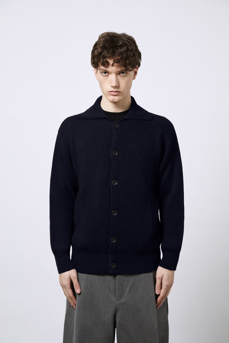 Giacca con bottoni in Lana Merino extrafine