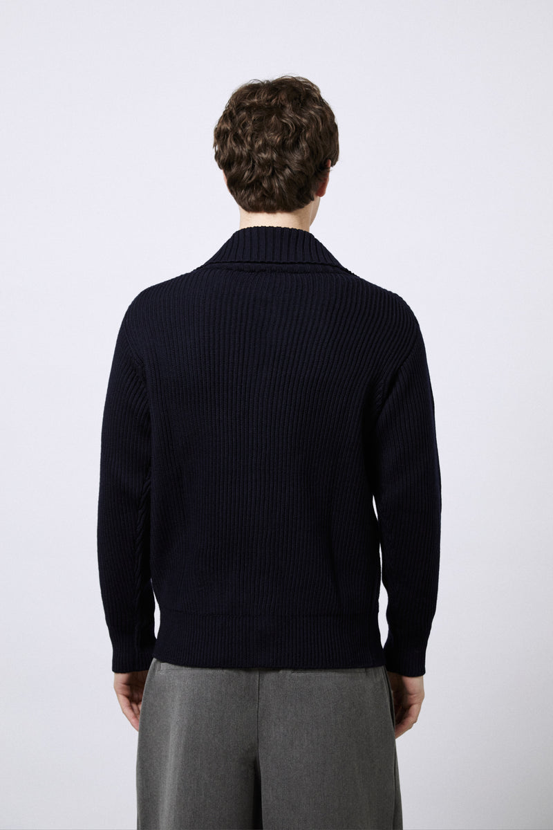 Giacca con bottoni in Lana Merino extrafine