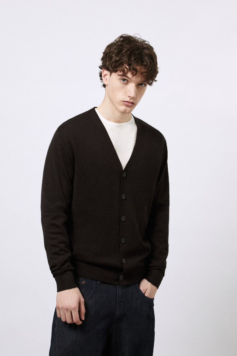 Cardigan in Lana Merino extrafine
