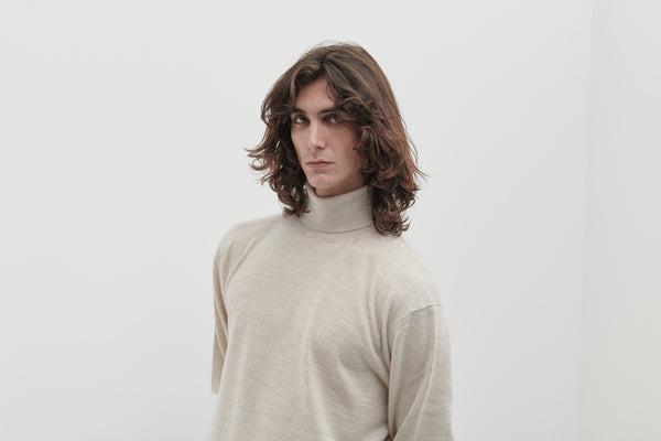 Turtleneck in 100% extra-fine Merino wool