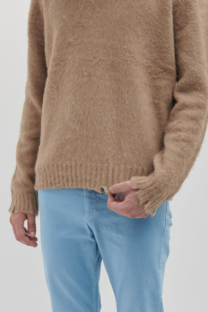Scollo a V garzato in misto Alpaca