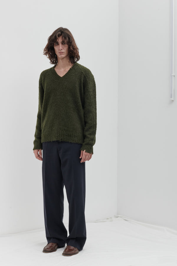 Scollo a V garzato in misto Alpaca