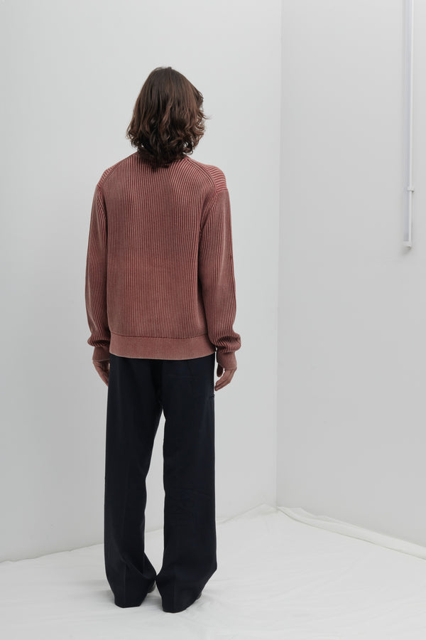 Girocollo in Cotone decolorato artigianalmente