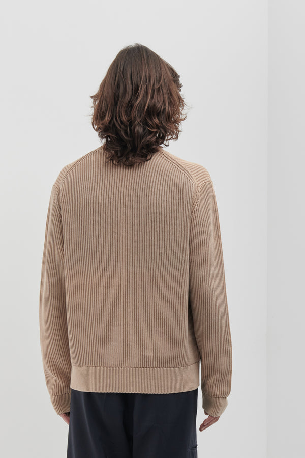 Girocollo in Cotone decolorato artigianalmente