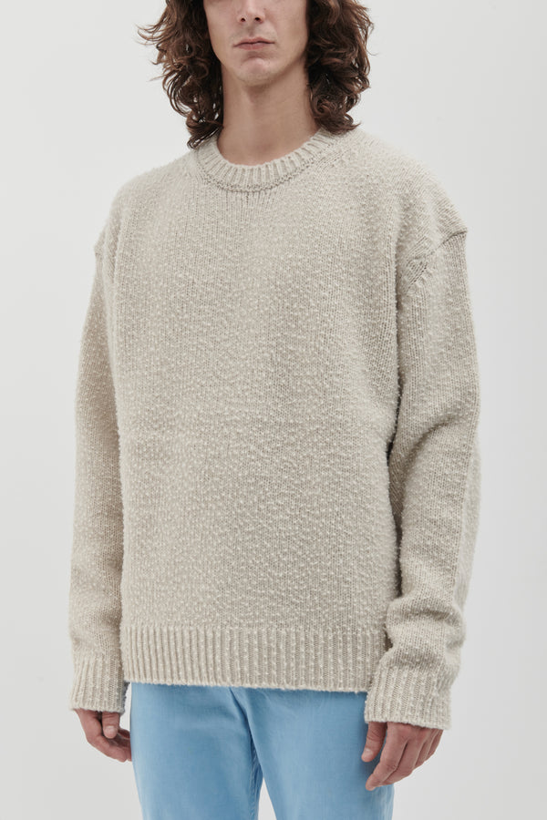 Oversized crewneck with Casentino workmanship