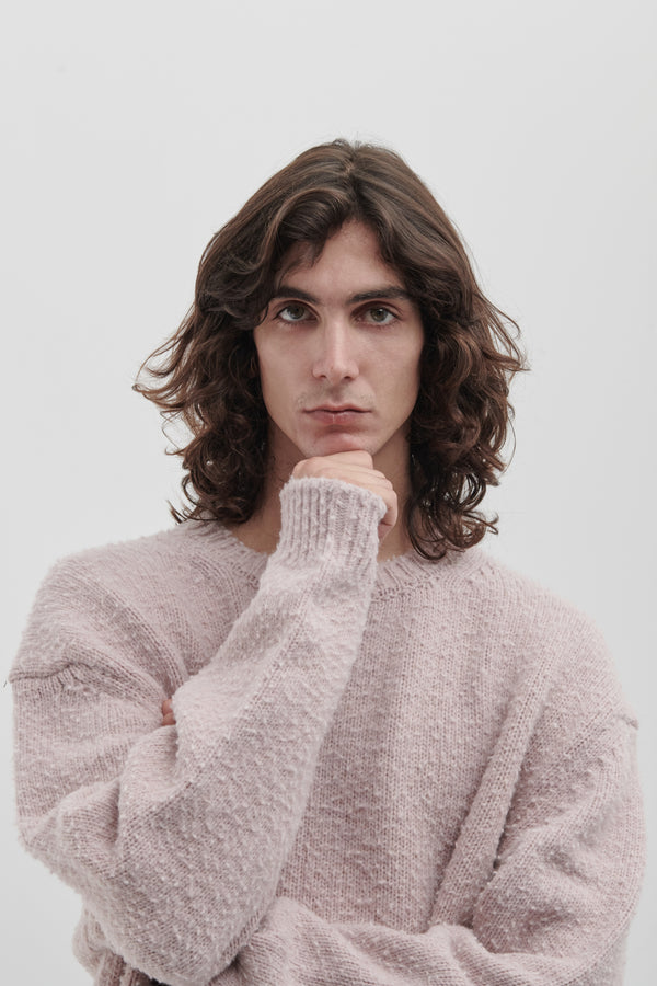 Oversized crewneck with Casentino workmanship