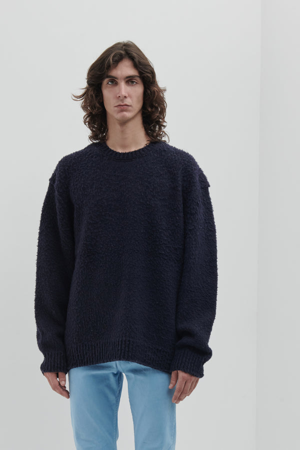 Oversized crewneck with Casentino workmanship