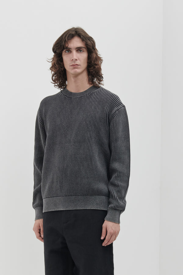 Girocollo in Cotone decolorato artigianalmente